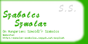 szabolcs szmolar business card